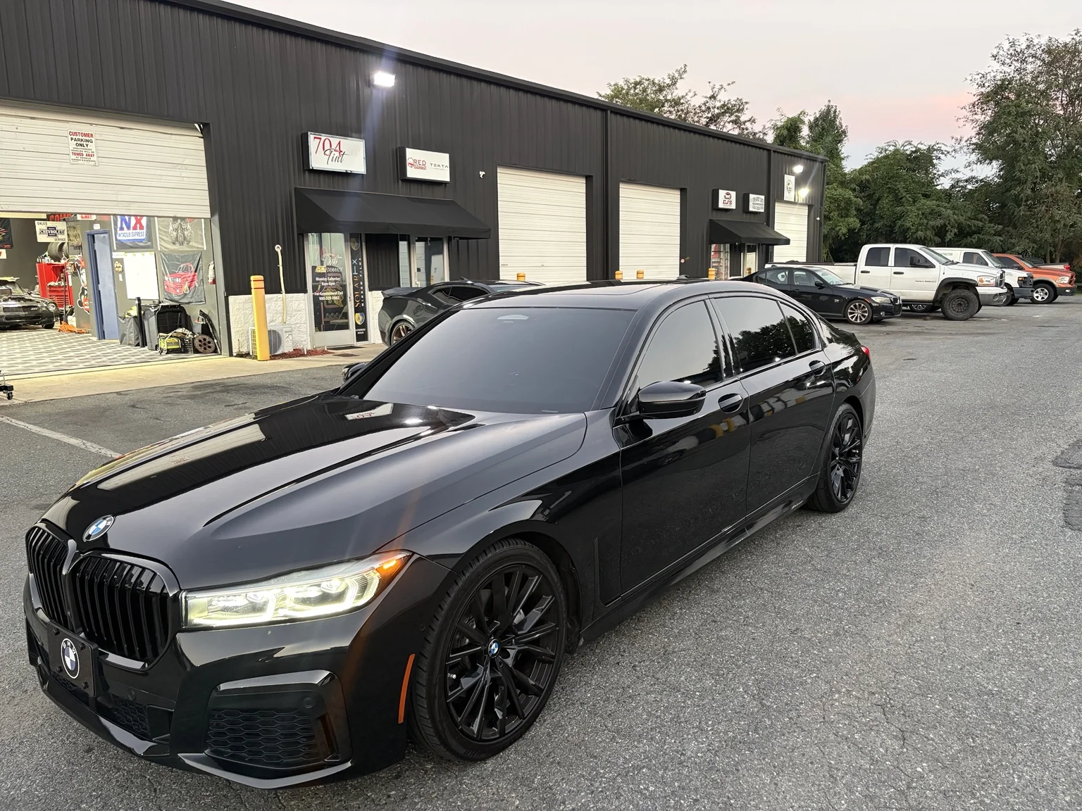 BMW sedan at 704Tint in Charlotte — Dark finish · clean lines